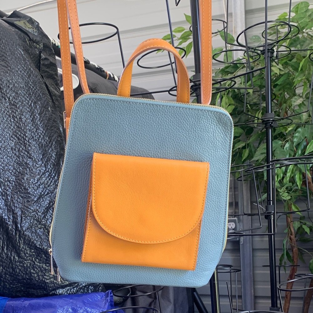 Stylish Blue and Orange Women's Backpack